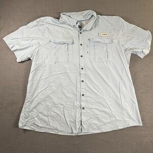 Magellan Outdoors Vented Fishing Shirt Wicking Relaxed Fit Men's 4XL Light Blue